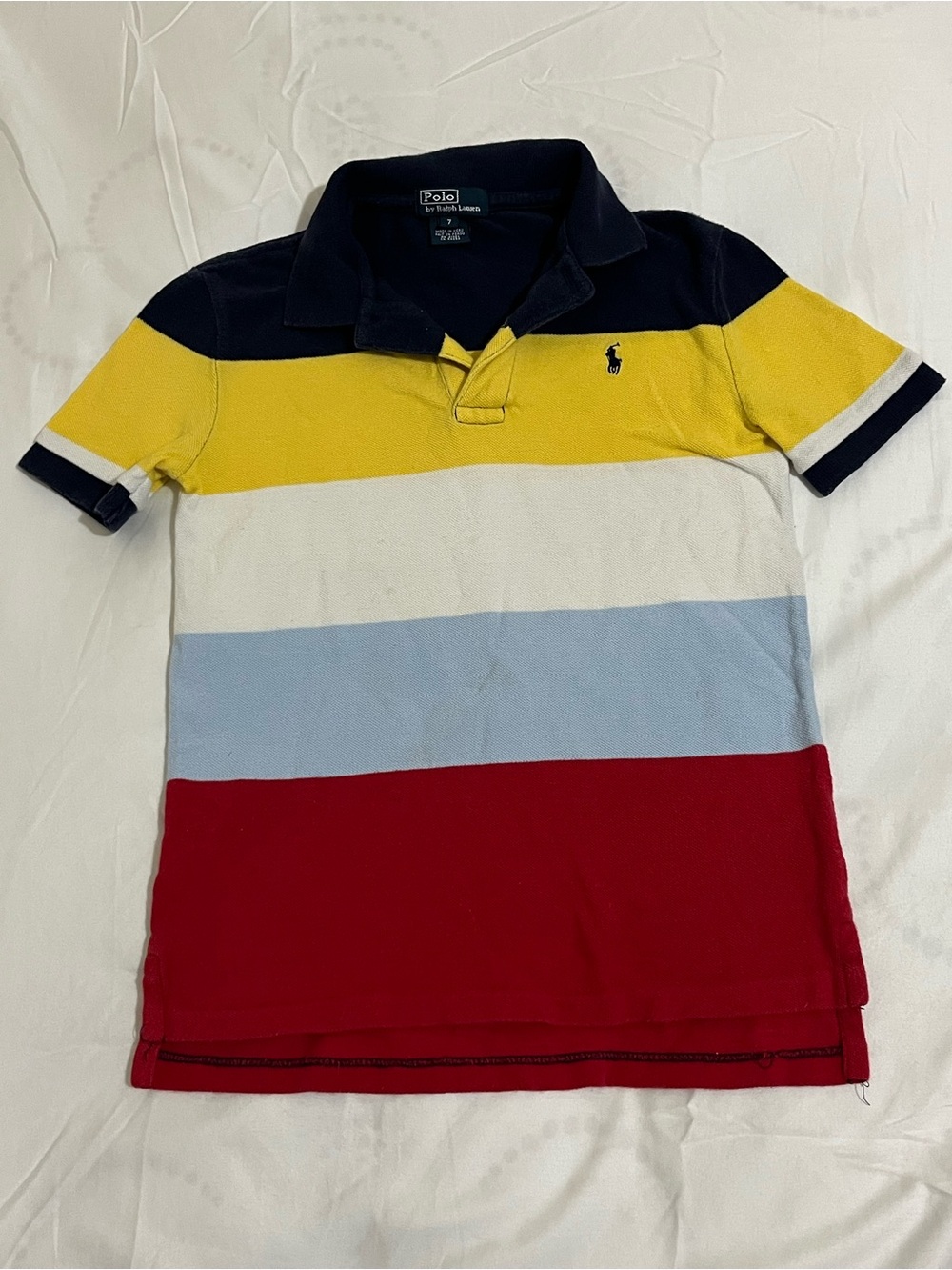 Polo by Ralph Lauren Boys Multi-Color Striped Polo Shirt Boys Size 7